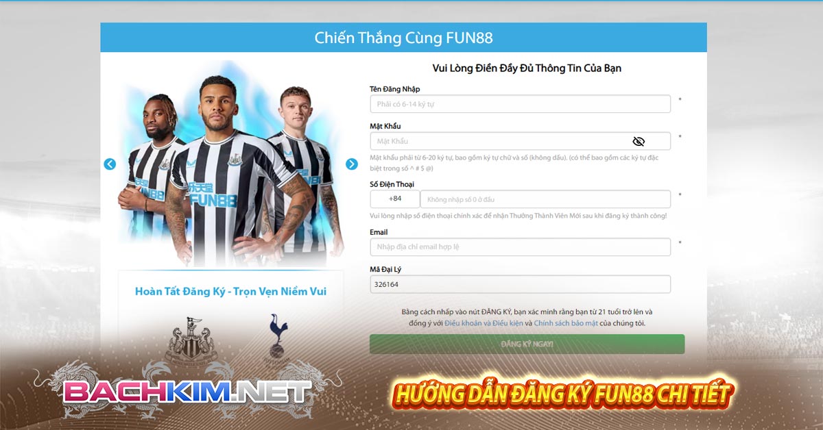 Fun88 | Link đăng nhập Fun88vn BET mới chính thức 8/2023 6 Hướng dẫn Đăng ký Fun88 chi tiết
