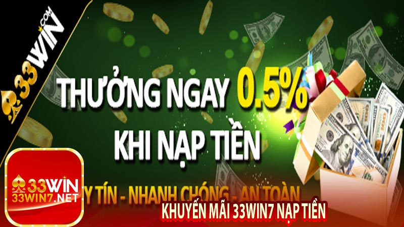 Khuyến mãi 33win7 - Tổng Hợp Những Khuyến Mãi Siêu Hot Tại 33win 7 Khuyến mãi 33win7 nạp tiền